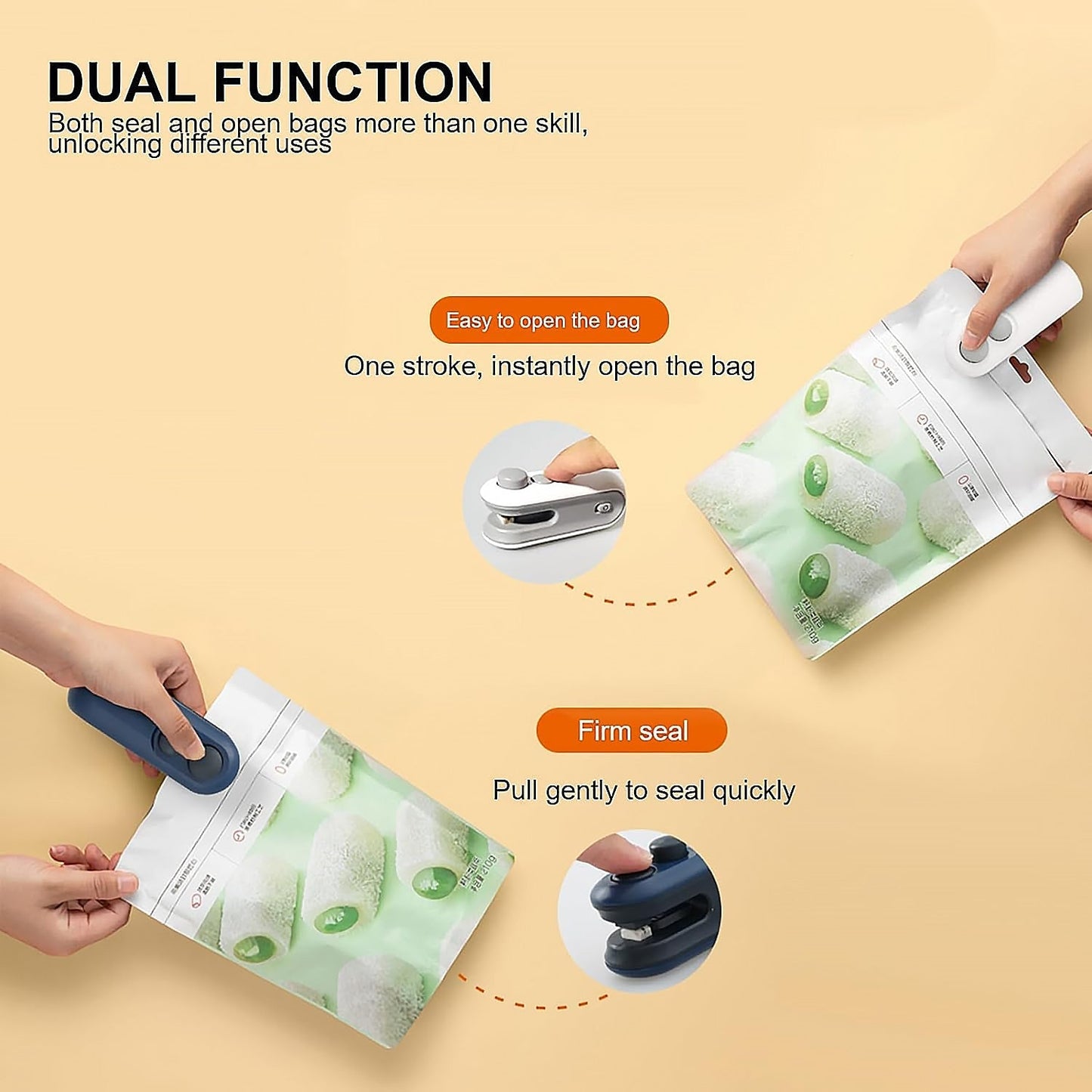 Dobshow® 2-in-1 Mini Heat Sealer -  Seal & Cutter