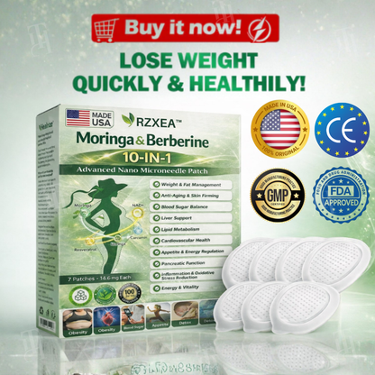 Official Store |🩹 RZXEA™ Moringa & Berberine NAD+ 10-in-1 Nano Microneedle Patch (𝐉𝐮𝐬𝐭 𝐨𝐧𝐜𝐞 𝐚 𝐝𝐚𝐲, 𝐯𝐢𝐬𝐢𝐛𝐥𝐞 𝐜𝐡𝐚𝐧𝐠𝐞𝐬 𝐢𝐧 𝟕 𝑫𝐚𝐲𝐬） ✅ 𝐅𝐨𝐫 𝐎𝐛𝐞𝐬𝐢𝐭𝐲, 𝙇𝙊𝙊𝙎𝗘 𝗦𝗞𝗜𝗡,𝐝𝐢𝐚𝐛𝐞𝐭𝙚𝙨, 𝐬𝐥𝐞𝐞𝐏 𝐚𝐩𝐧𝐞𝐚, 𝐣𝐨𝐢𝐧𝐭 𝐢𝐬𝐬𝐮𝙚𝙨, 𝐚𝐧𝐝 𝐦𝐨𝐫𝐞 🌻