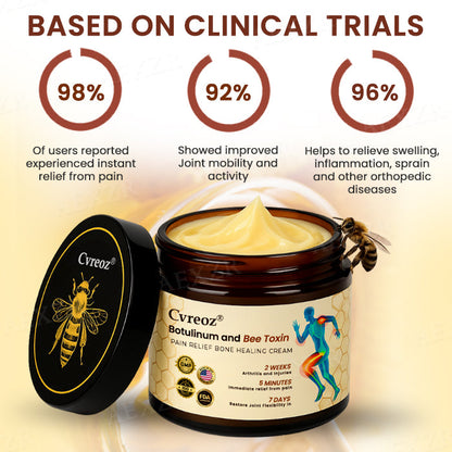 Only 10 pieces left 🚀Cvreoz® Botulinum and Bee Toxin Pain Relief Bone Healing Cream