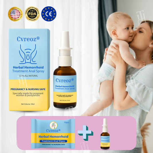🏷️ EXCLUSIVE DEAL! 50% OFF - Cvreoz® Herbal Hemorrhoid Treatment Anal Spray + .Wipes